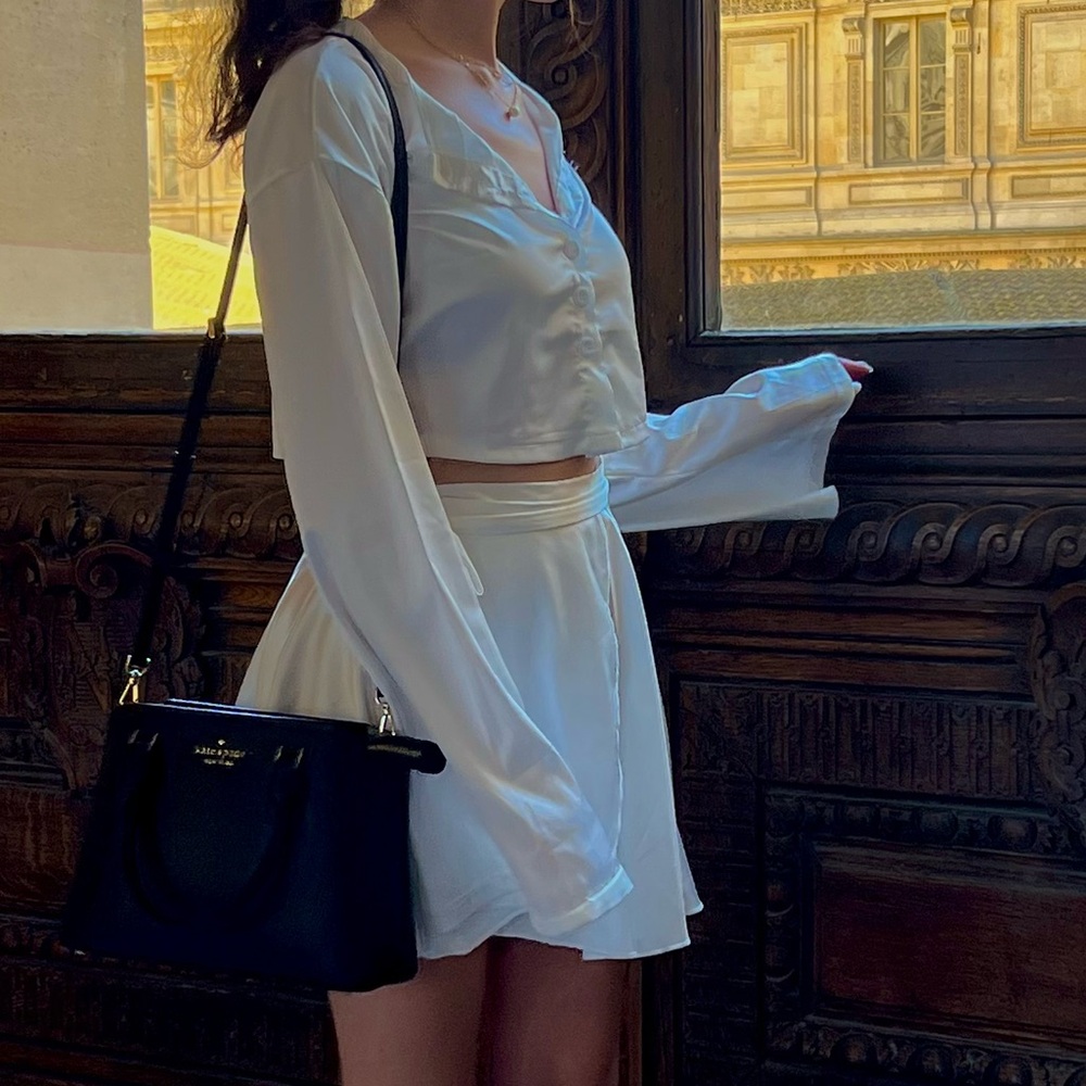 Silk Top and skirt set